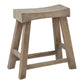 Natural Brown Solid Rustic Small Stool 18" x 8.5" x 20   inch