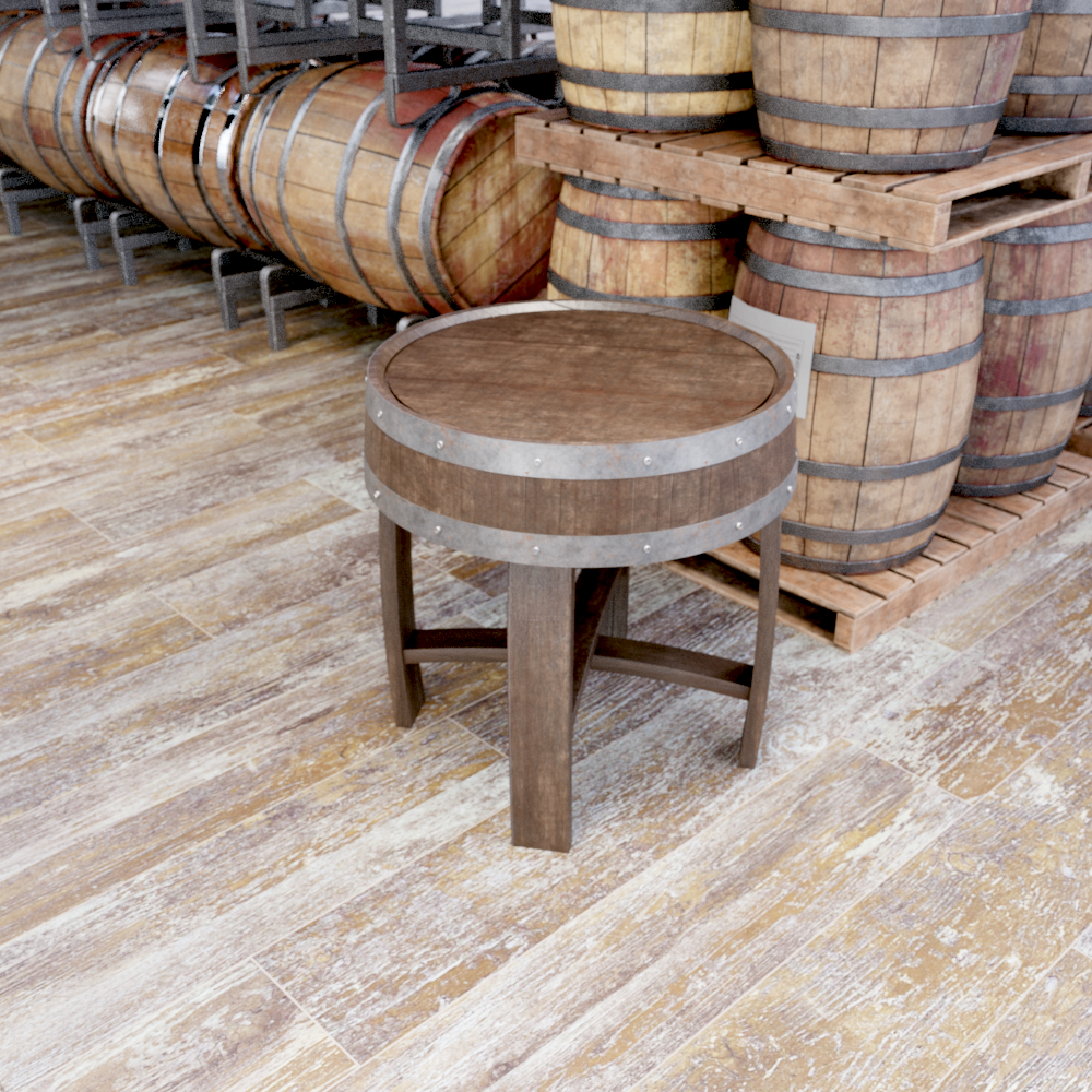 Bourbon / Whiskey Barrel End Table