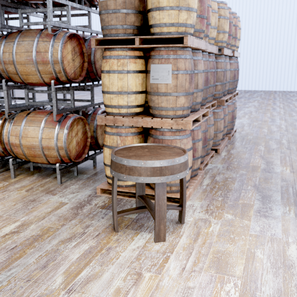 Bourbon / Whiskey Barrel End Table