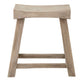 Natural Brown Solid Rustic Small Stool 18" x 8.5" x 20   inch