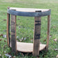 Half End Table Made from Authentic Whiskey Barrel