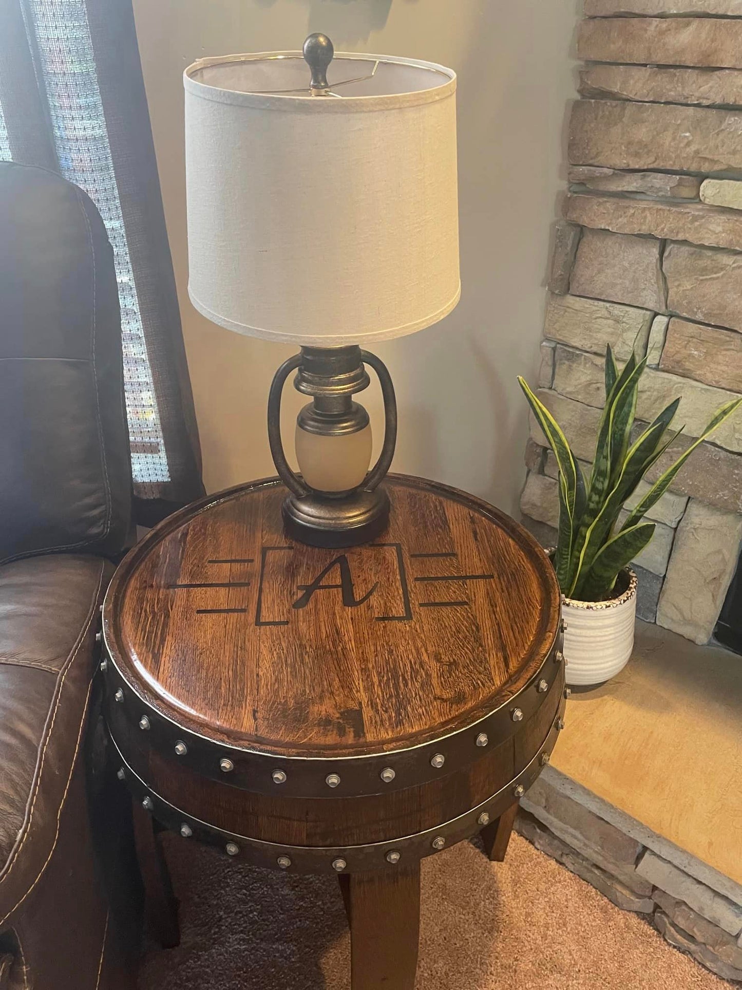 Bourbon / Whiskey Barrel End Table