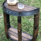 Half End Table Made from Authentic Whiskey Barrel