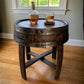 End Table Made from Authentic Whiskey Barrel