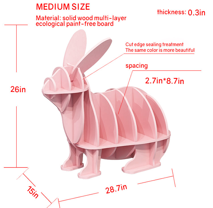 3D Flemish Giant Wooden Display Stand