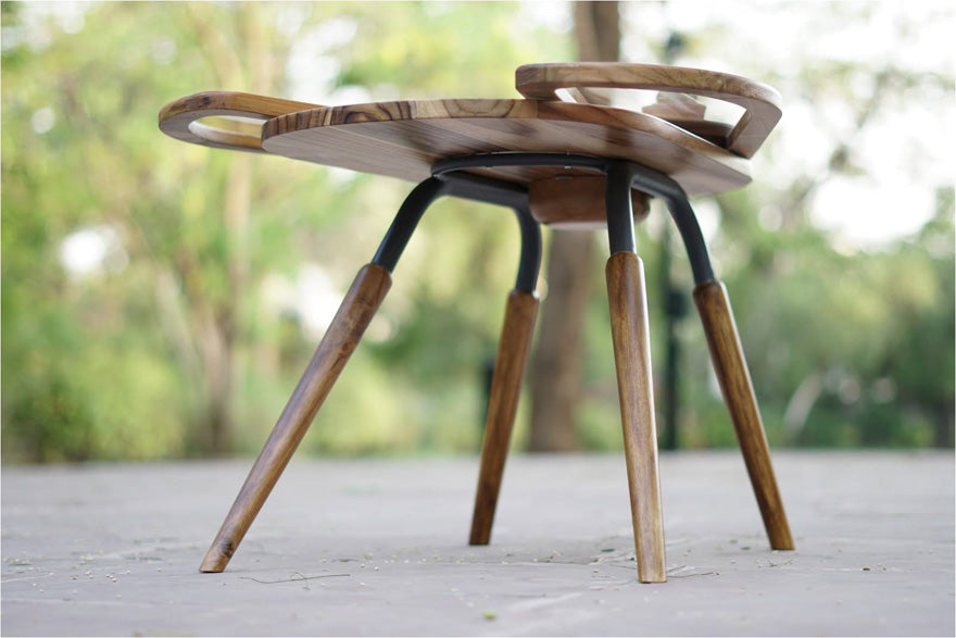 Beetle with Wings Solid Wood Side Table