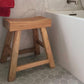 Natural Brown Solid Rustic Small Stool 18" x 8.5" x 20   inch