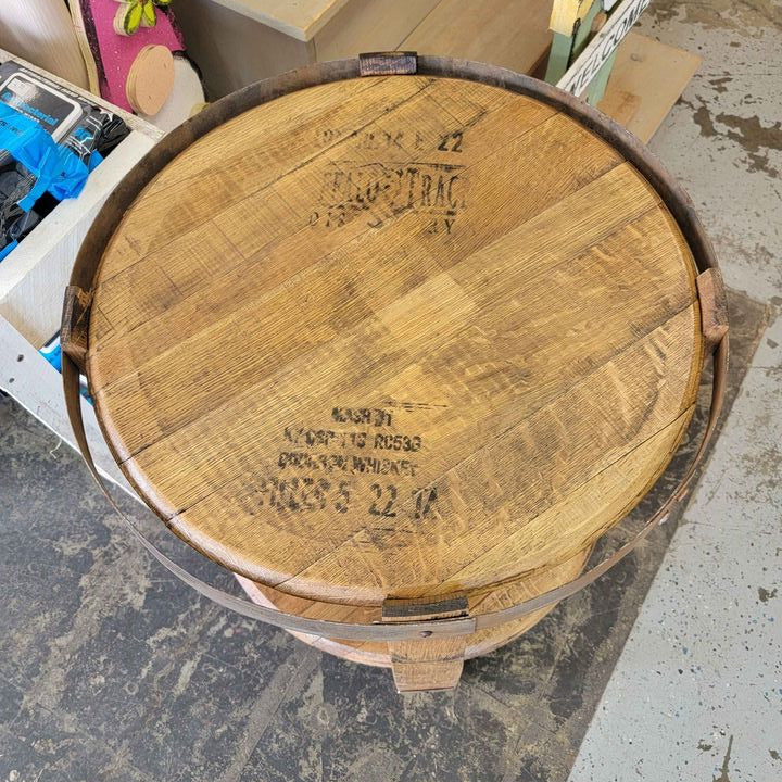 Whiskey Barrel End Table