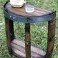 Bourbon Barrel Half End Table