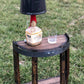 Bourbon Barrel Half End Table