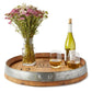 Wine barrel lazy susan